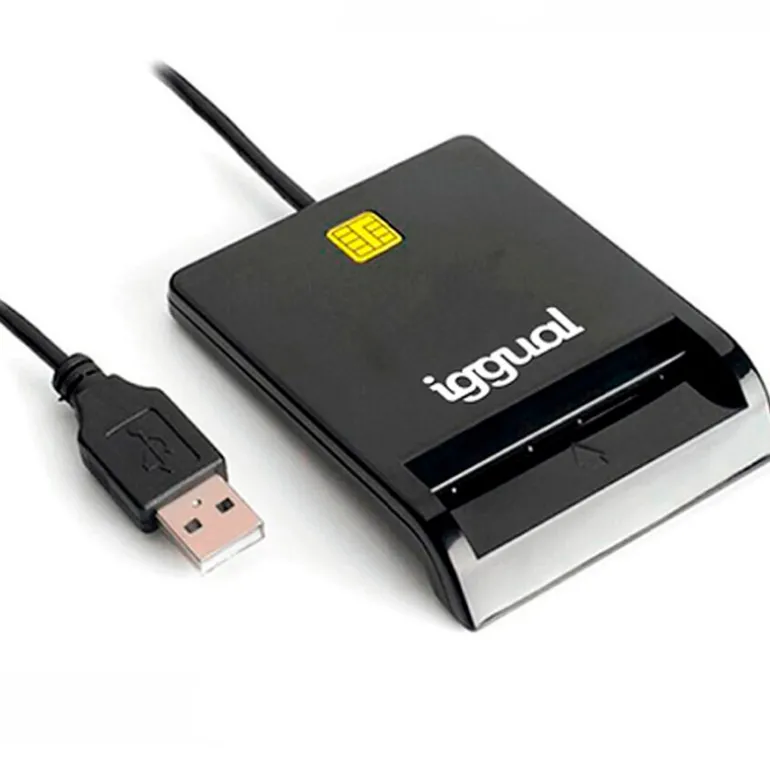Lector DNIe iggual SIP Tarjetas ID USB 2.0 Negro