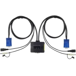 LevelOne KVM 2 Puertos USB + Audio - KVM Switch