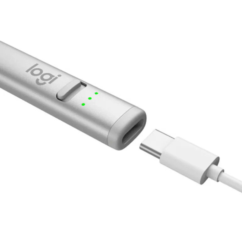 Lápiz Logitech Crayon USB-C Para iPad Plata