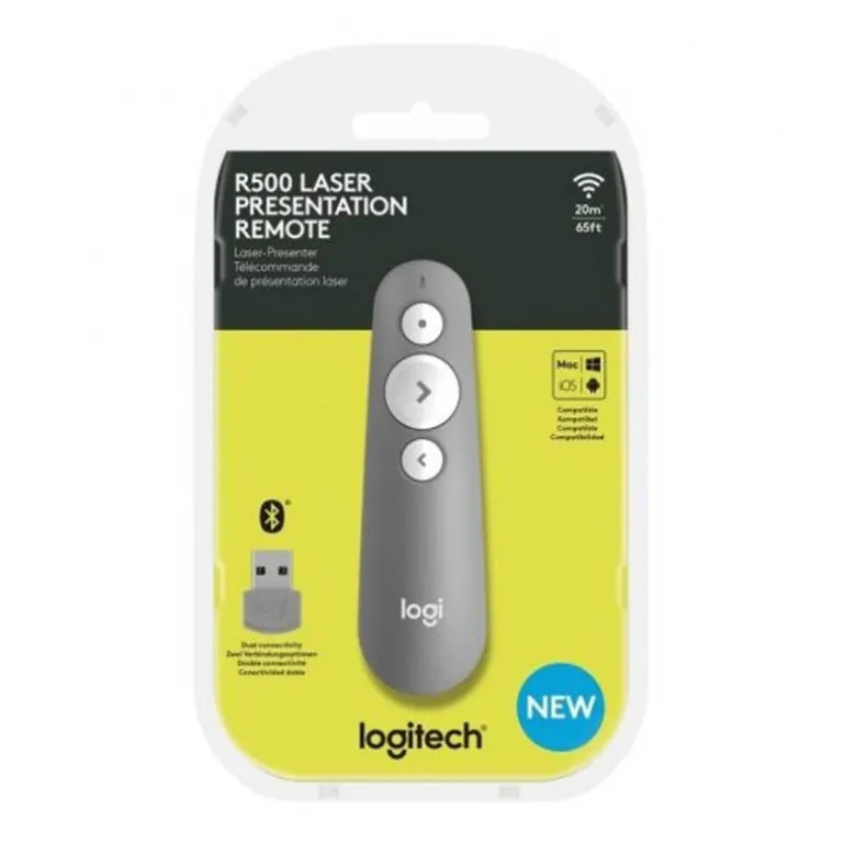 Mando a Distancia Logitech R500s Láser Para Presentaciones Bluetooth Gris