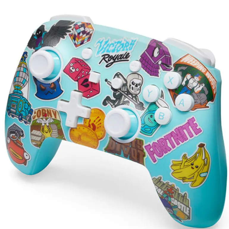 Mando PowerA Fortnite Sticker Mania Wireless Para Nintendo Switch