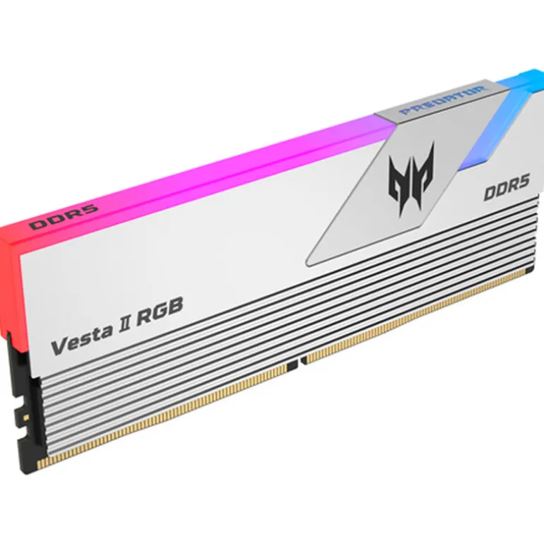 Memoria DDR5 Acer Predator Vesta II RGB 32GB 2x16GB 6000MHz CL32 XMP Plata