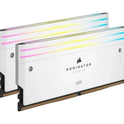 Memoria DDR5 Corsair Dominator Titanium RGB 32GB 2x16GB 6600MHz CL32 XMP Blanco