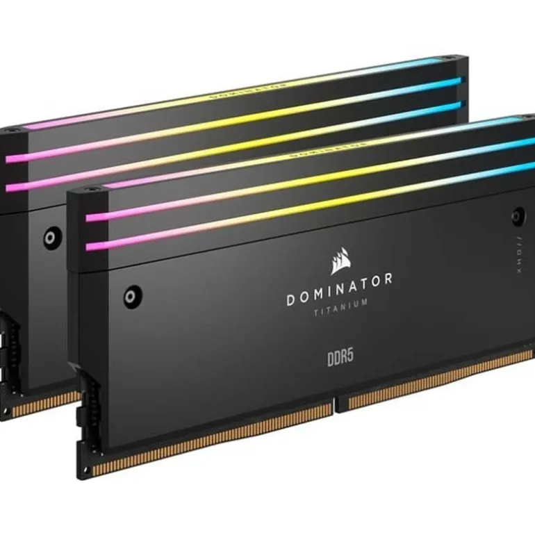 Memoria DDR5 Corsair Dominator Titanium RGB 64GB 2x32GB 6000MHz CL30 XMP Negro