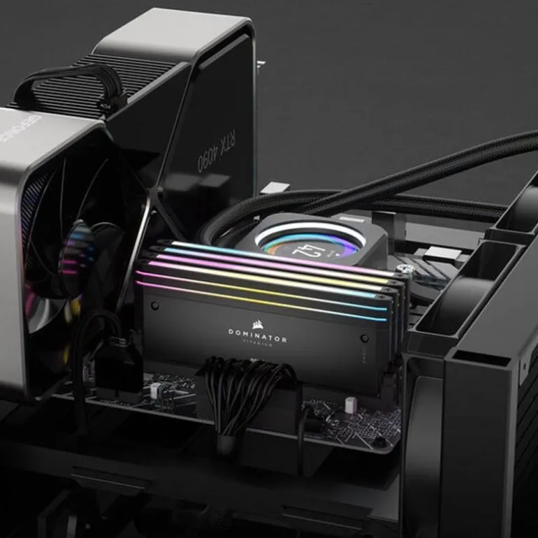 Memoria DDR5 Corsair Dominator Titanium RGB 64GB 2x32GB 6000MHz CL30 XMP Negro