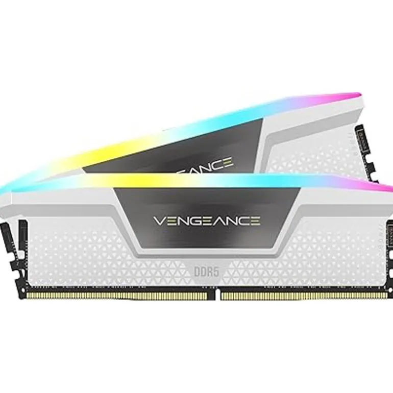 Memoria DDR5 Corsair Vengeance RGB 32GB 2x16GB 6400MHz CL32 EXPO-XMP Blanca