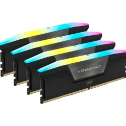 Memoria DDR5 Corsair Vengeance RGB 64GB 4x16GB 6400MHz CL32 XMP Negro