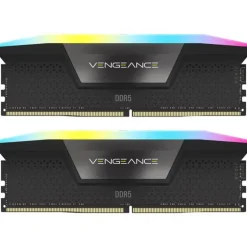 Memoria DDR5 Corsair Vengeance RGB 96GB 2x48GB 5600MHz CL40 XMP Negro