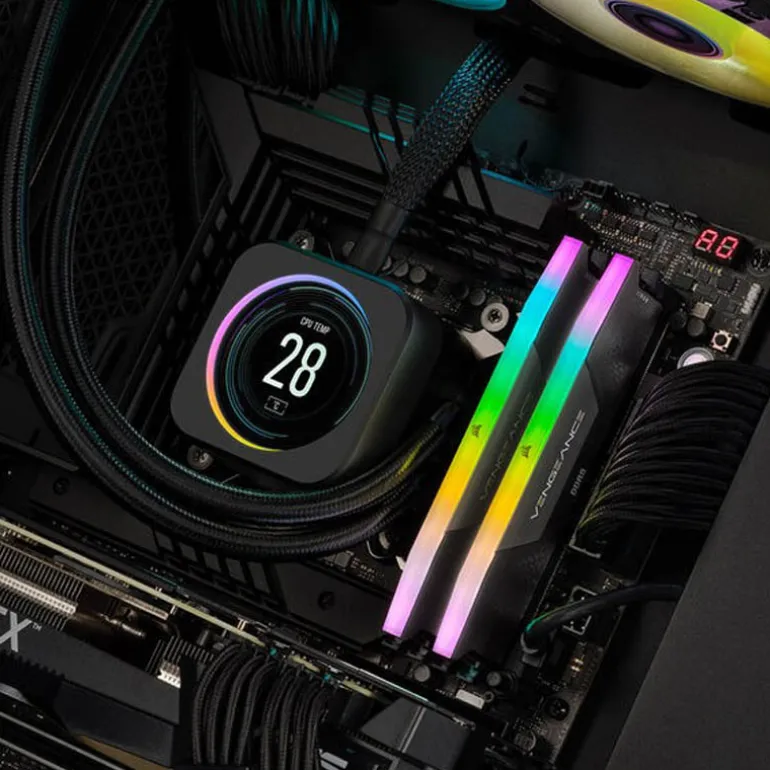 Memoria DDR5 Corsair Vengeance RGB 96GB 2x48GB 5600MHz CL40 XMP Negro