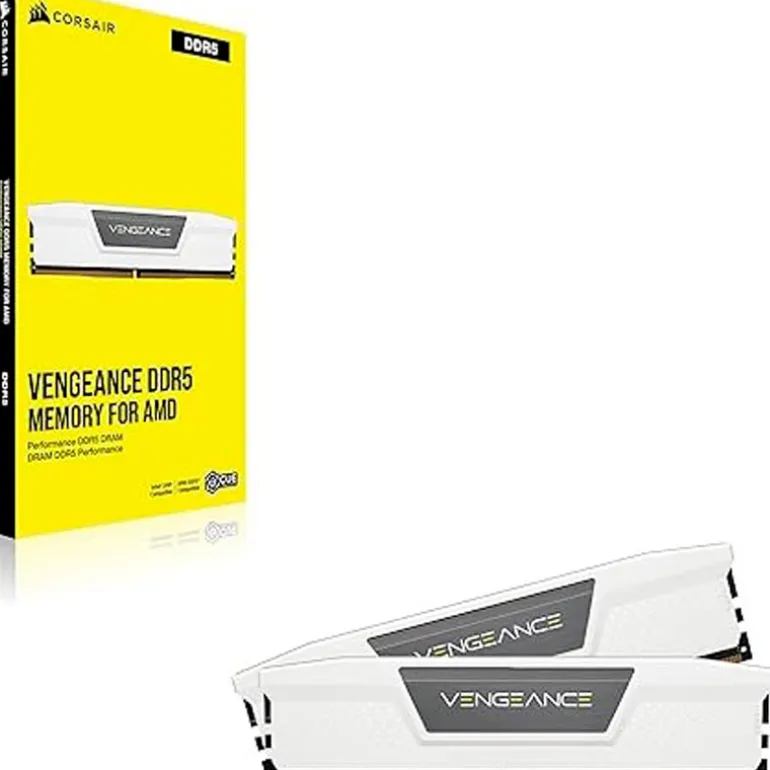 Memoria DDR5 Corsair Vengeance 32GB 2x16GB 6400MHz CL32 EXPO-XMP Blanca