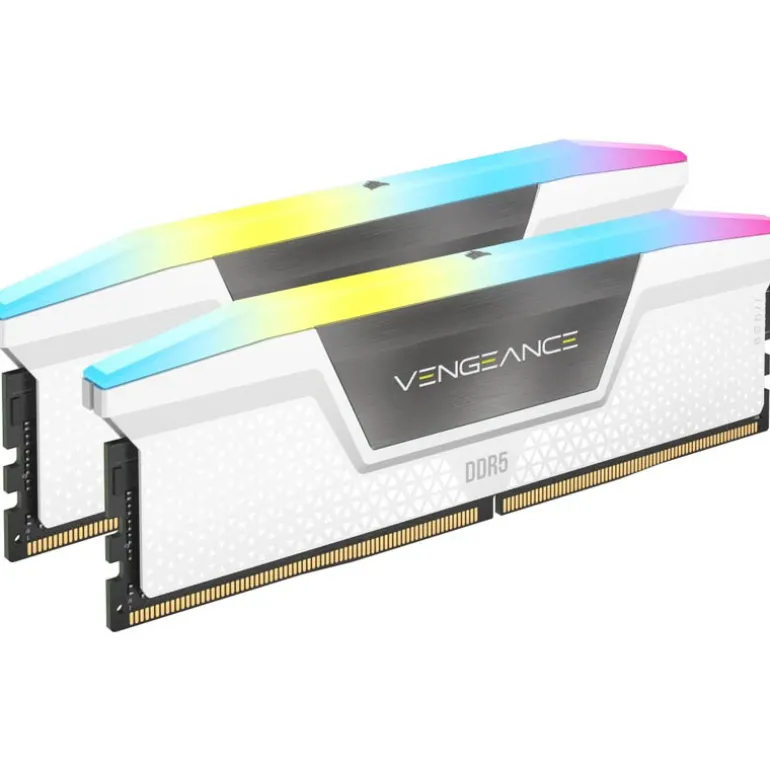 Memoria DDR5 Corsair Vengeance RGB 32GB 2x16GB 6400MHz CL32 XMP Blanco