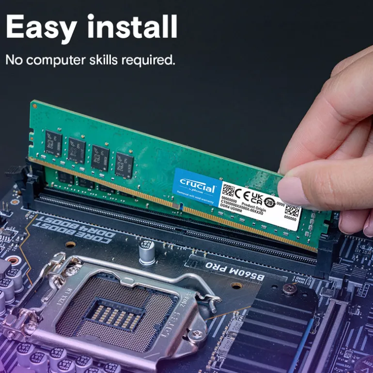 Memoria DDR4 Crucial Classic 16GB 1x16GB 3200MHz CL22 Verde Tray