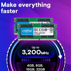 Memoria DDR4 Crucial Classic 16GB 1x16GB 3200MHz CL22 Verde Tray