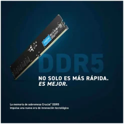 Memoria DDR5 Crucial 8GB 1x8GB 4800MHz CL40