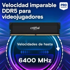 Memoria DDR5 Crucial Pro OC 32GB 2x16GB 6400MHz CL38 EXPO-XMP