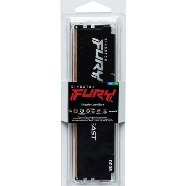 Memoria DDR5 Kingston Fury Beast 32GB 1x32GB 6000MHz CL36 EXPO-XMP Negro