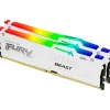 Memoria DDR5 Kingston Fury Beast RGB 32GB 2x16GB 6400MHz CL32 EXPO-XMP Blanco