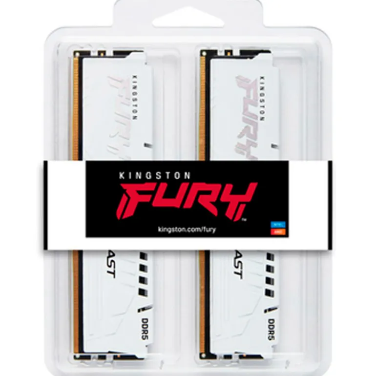 Memoria DDR5 Kingston Fury Beast 32GB 2x16GB 6000MHz CL30 EXPO-XMP Blanco