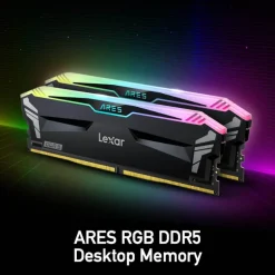 Memoria DDR5 Lexar Ares RGB 32GB 2x16GB 6800MHz CL34 Negro
