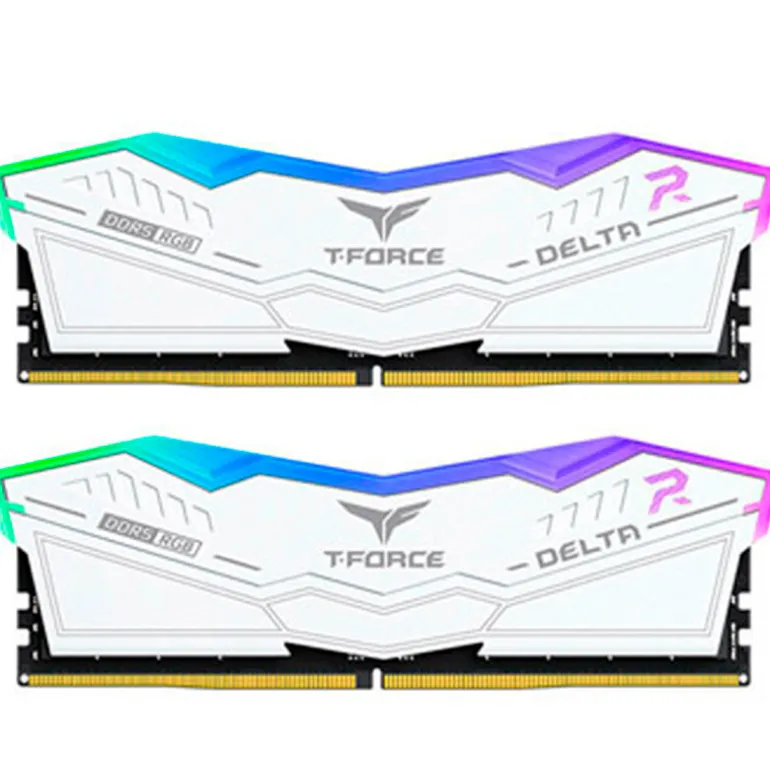Memoria DDR5 Team Group T-Force Delta RGB 32GB 2x16GB 6400MHz CL32 EXPO-XMP Blanco