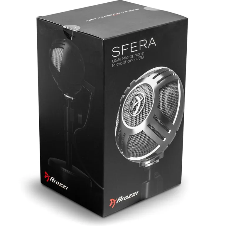 Micrófono Arozzi Sfera Streaming Cromado
