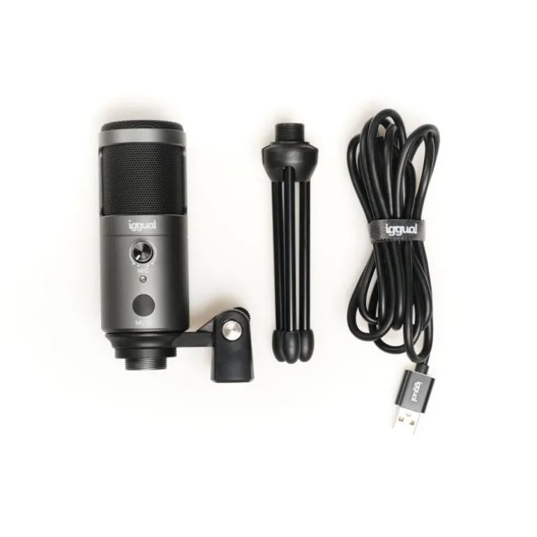 Micrófono iggual Podcasting Pro Gris