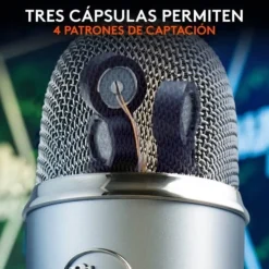 Micrófono Logitech Blue Yeti USB Plata