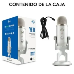 Micrófono Logitech Blue Yeti USB Plata