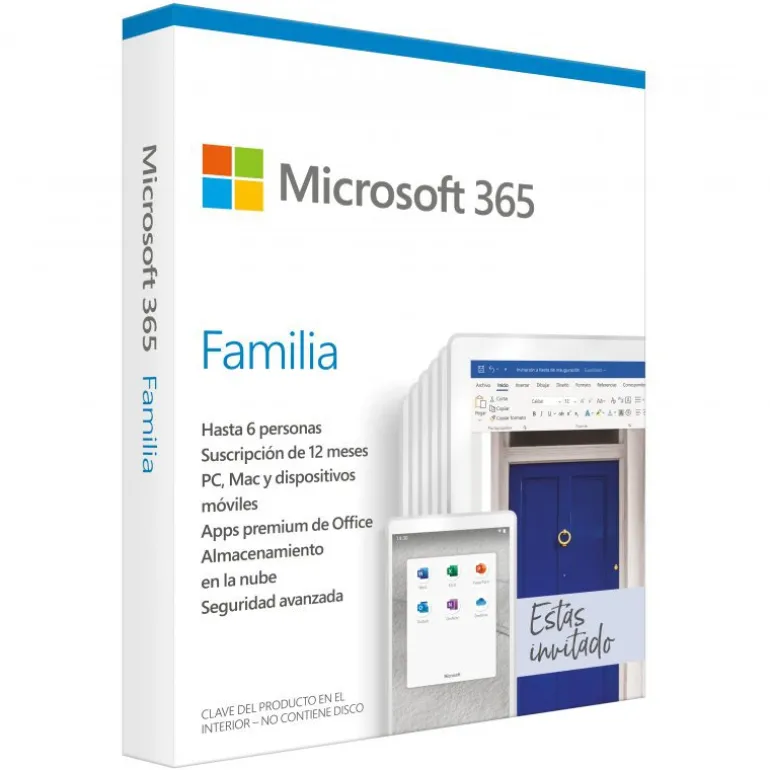 Microsoft Office 365 Family Pack 2020 6 Licencias 1 Año- Software
