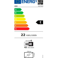 Monitor Asus ROG Strix XG27WCS 27" WQHD VA 180Hz 1ms HDR10 FreeSync Curvo