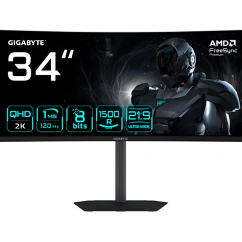 Monitor Gigabyte GS34WQCA 34" WQHD VA 120Hz 1ms HDR AMD FreeSync Premium Curvo