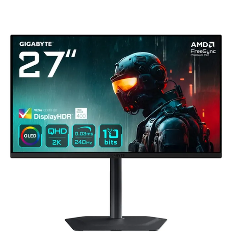 Monitor Gigabyte MO27Q2 27" QHD OLED 240Hz 0.03ms FreeSync
