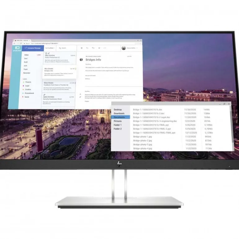Monitor HP E23 G4 23" FHD IPS 60Hz 5ms Plata Negro