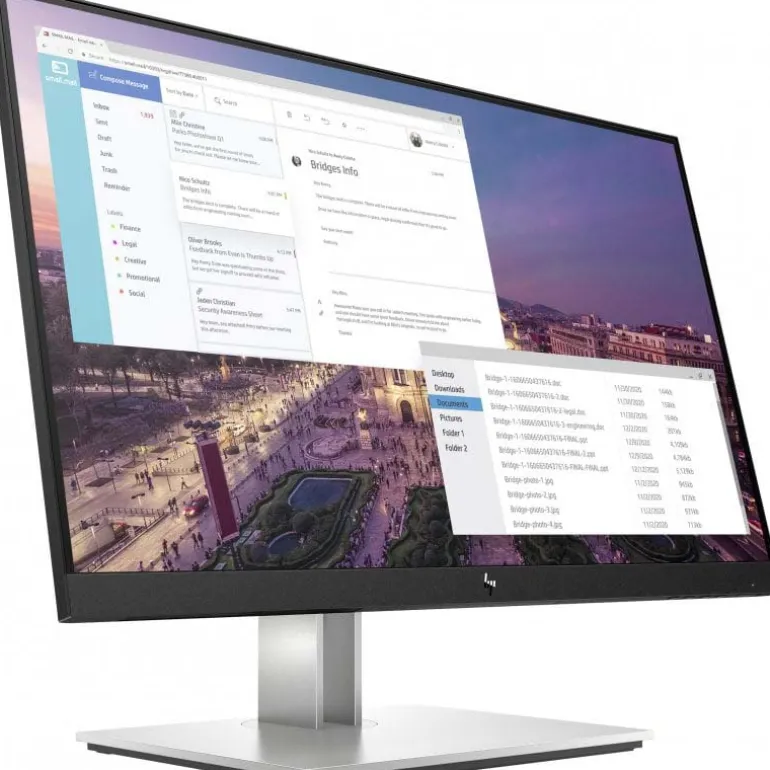 Monitor HP E23 G4 23" FHD IPS 60Hz 5ms Plata Negro