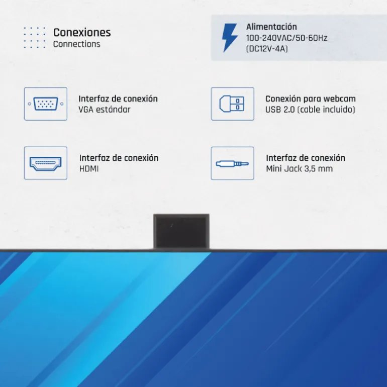 Monitor iggual ML27WC 27" FHD IPS 120Hz 1ms WebCam