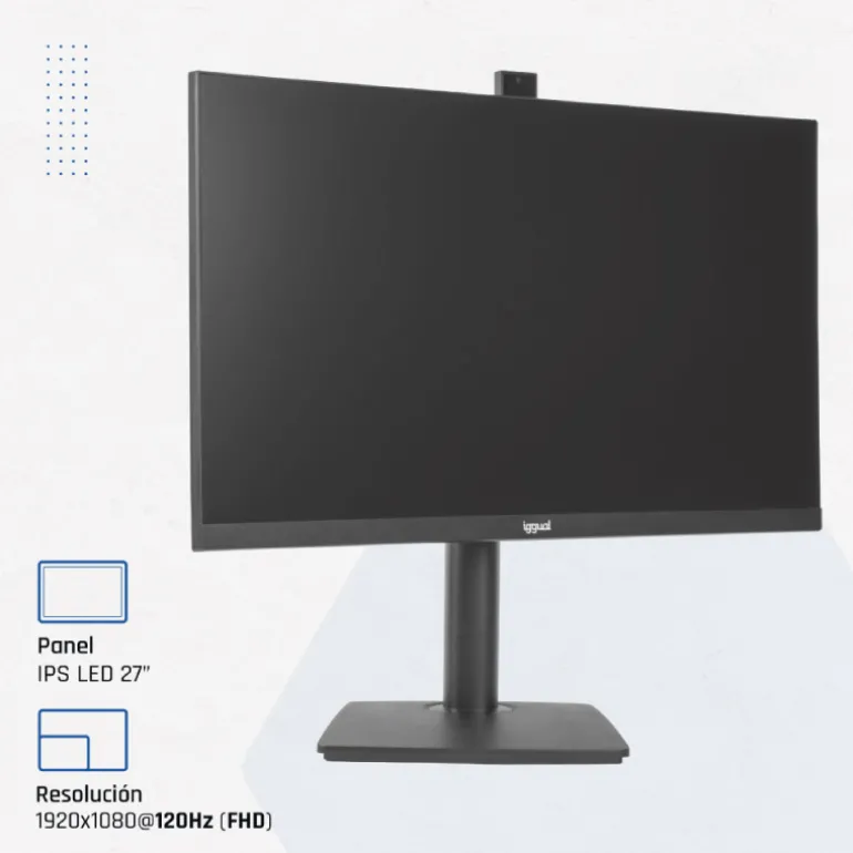Monitor iggual ML27WC 27" FHD IPS 120Hz 1ms WebCam