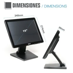 Monitor Iggual MTL15B LCD Táctil XGA USB 15"