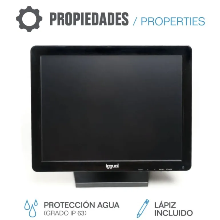 Monitor Iggual MTL15B LCD Táctil XGA USB 15"