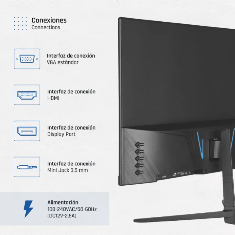 Monitor iggual Slim IGG320037 22" FHD IPS 120Hz 1ms