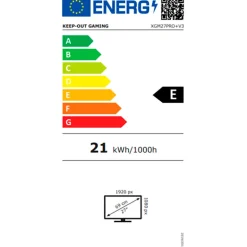 Monitor Keep Out XGM27PRO+V3 27" FHD HVA 280Hz 1ms FreeSync/G-Sync Curvo