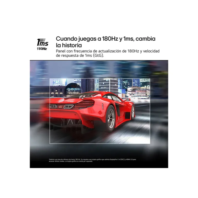 Monitor LG UltraGear 27GS60QC-B 27" QHD 2K VA 180Hz 1ms HDR FreeSync Curvo