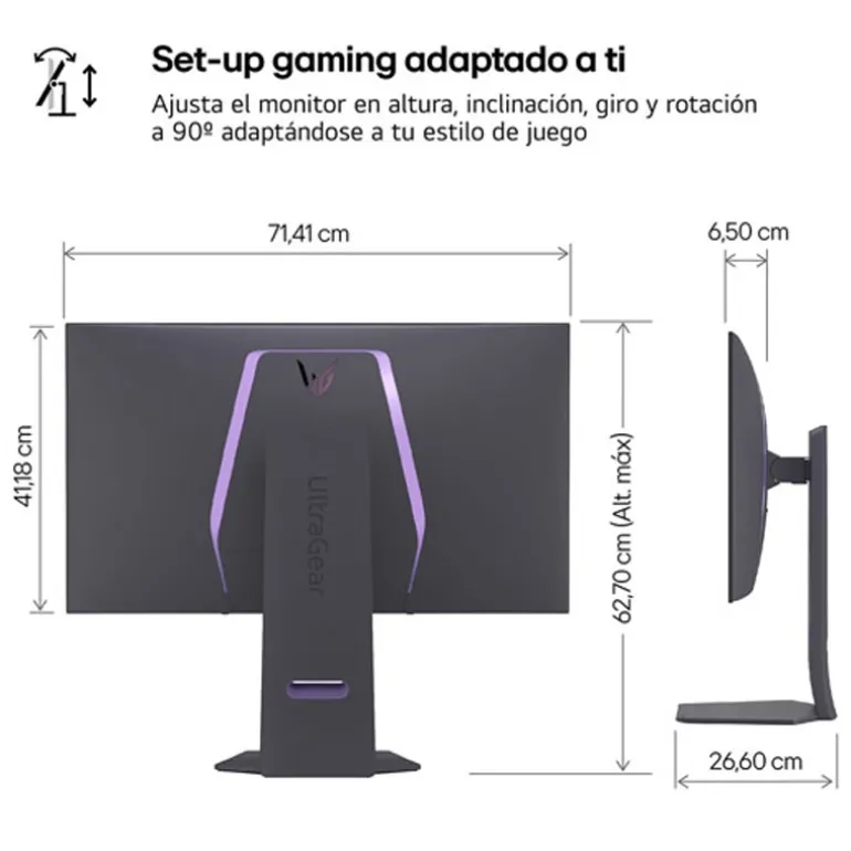 Monitor LG UltraGear 32GS95UV-B 32" UHD 4K W-OLED Dual 480Hz/240Hz 0.03ms HDR FreeSync/G-Sync