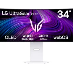 Monitor LG UltraGear OLED Smart 34GX90SA-W 34" WQHD 2K OLED 240Hz 0.03ms HDR FreeSync/G-Sync Curvo