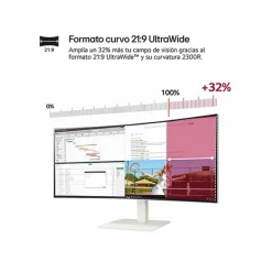 Monitor LG UltraWide 38WR85QC-W 38" WQHD+ IPS 144Hz 1ms HDR10 Curvo Blanco