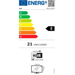 Monitor MSI MAG 276CXF 27" FHD VA 280Hz 0.5ms HDR Curvo
