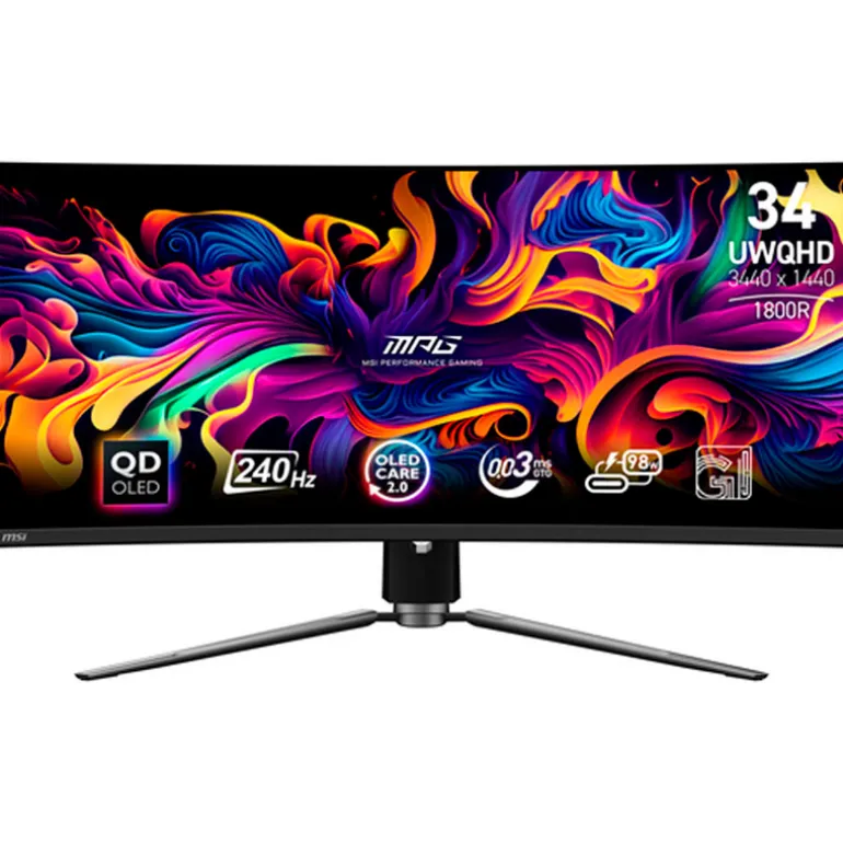 Monitor MSI MPG 341CQPX QD-OLED 34" UWQHD QD-OLED 240Hz 0.03ms HDR G-Sync Curvo