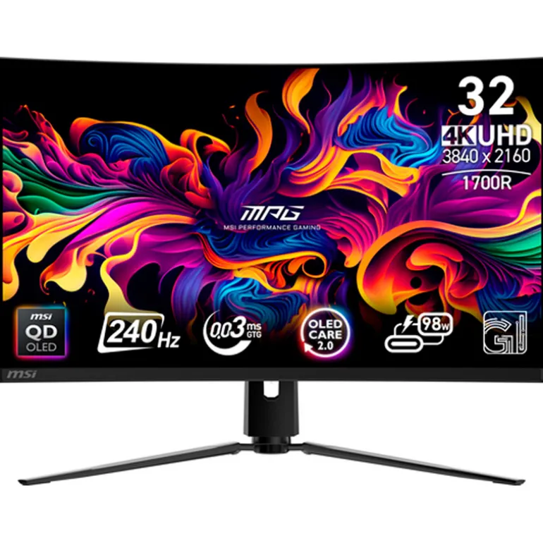 Monitor MSI MPG 321CURX QD-OLED 32" 4K UHD QD-OLED 240Hz 0.03ms HDR G-Sync Curvo