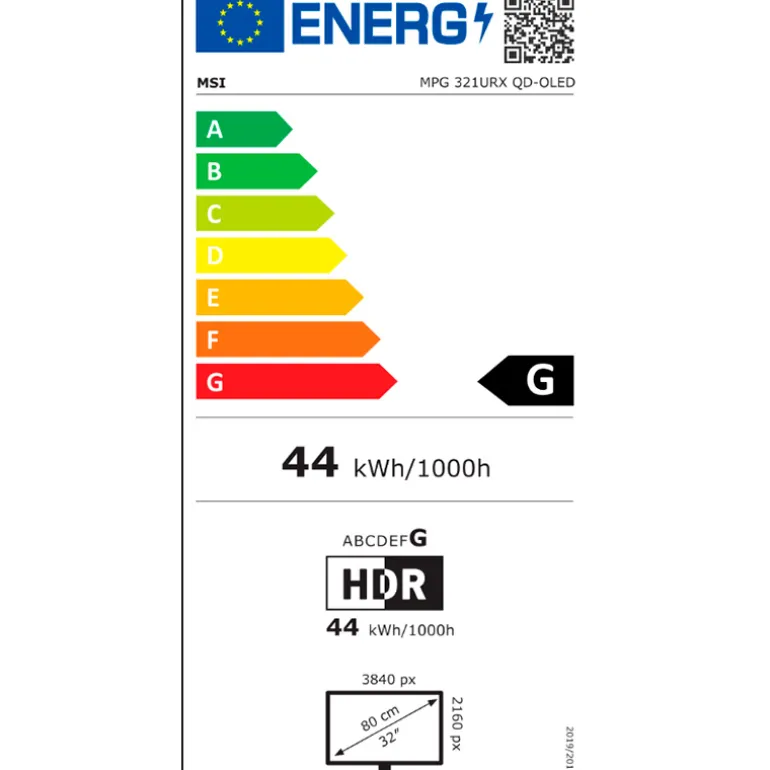 Monitor MSI MPG 321URX 32" UHD 4K QD-OLED 240Hz 0.03ms HDR
