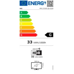 Monitor MSI MPG 272URX 27" UHD 4K QD-OLED 240Hz 0.03ms HDR G-Sync