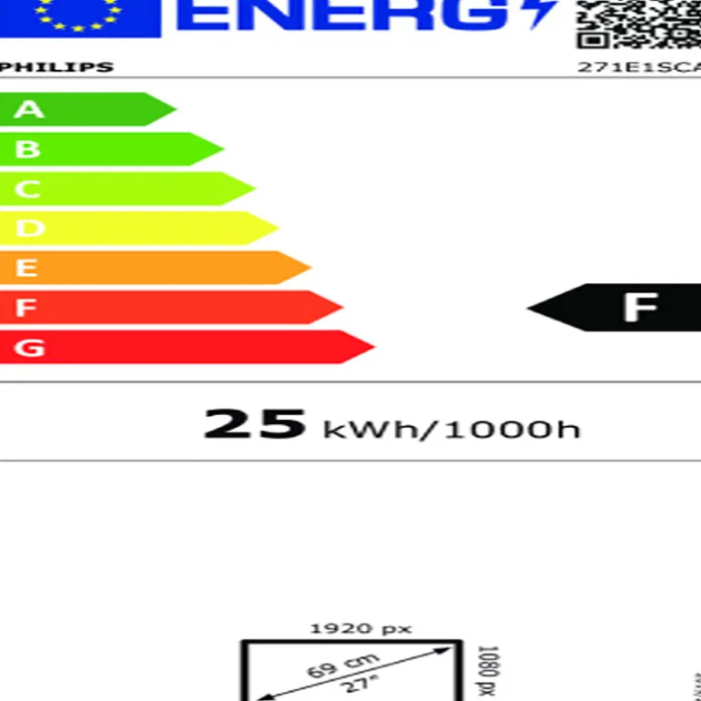 Monitor Philips E-Line 272E1SCA 27" 75Hz Curvo